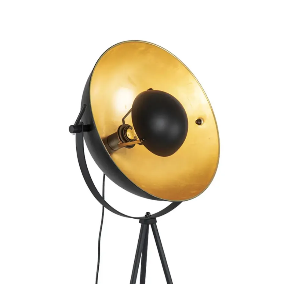 Qazqa vloerlampen magnax zwart e27