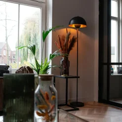 Qazqa vloerlampen magnax zwart e27