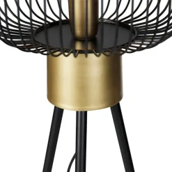 Qazqa vloerlampen mayelle zwart e27