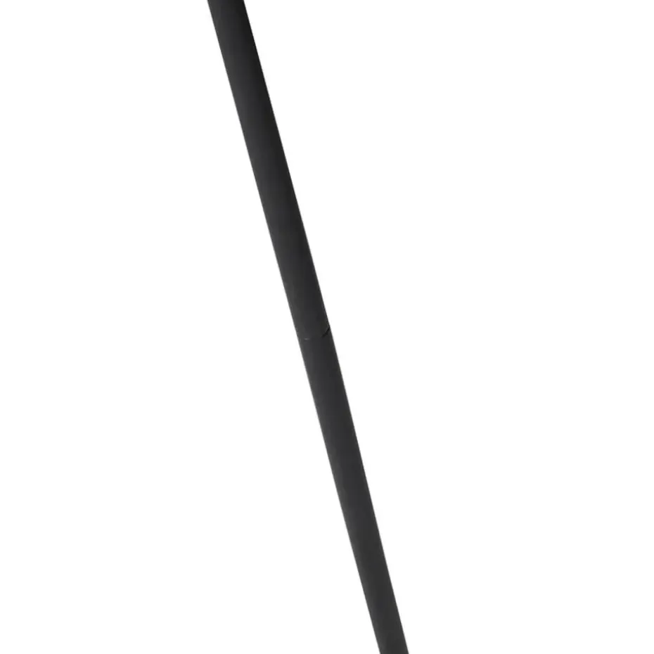 Qazqa vloerlampen mayelle zwart e27