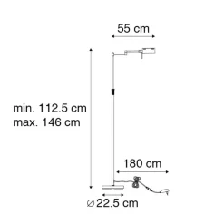 Qazqa vloerlampen notia goudkleurig geïntegreerde led