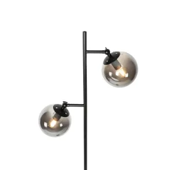 Qazqa vloerlampen pallon zilverkleurig e14