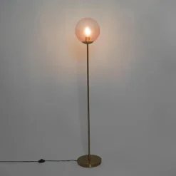 Qazqa vloerlampen pallon roze e27