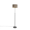 Qazqa vloerlampen parte fl taupe e27