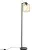 Qazqa vloerlampen qara beige e27