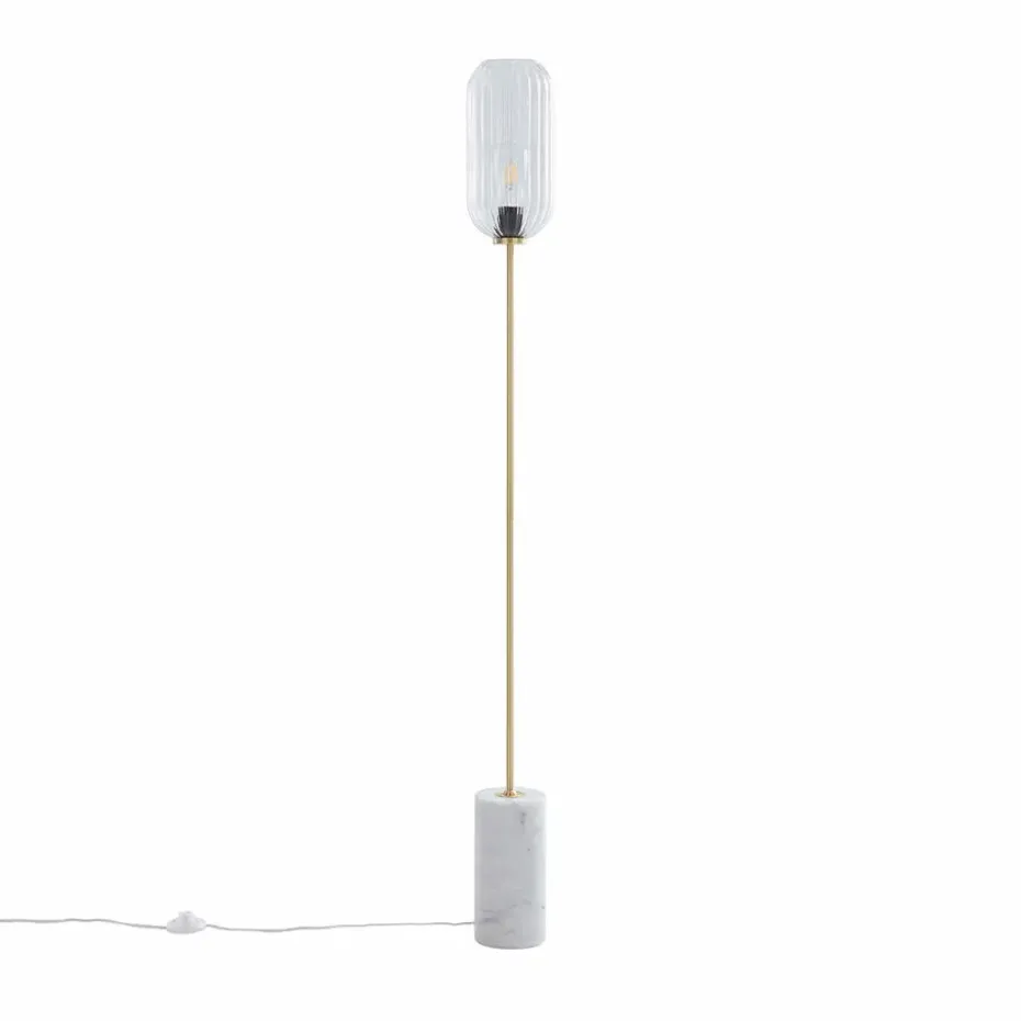 Qazqa vloerlampen rid goudkleurig e27