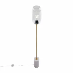 Qazqa vloerlampen rid goudkleurig e27