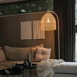 Qazqa vloerlampen sam wit e27