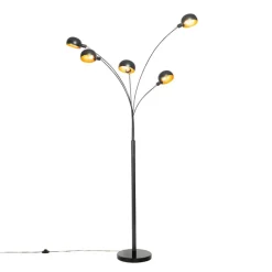 Qazqa vloerlampen sixties goudkleurig e14