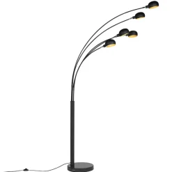 Qazqa vloerlampen sixties zwart e14
