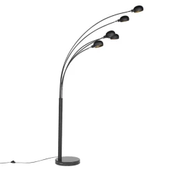 Qazqa vloerlampen sixties zwart e14