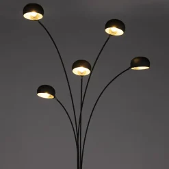 Qazqa vloerlampen sixties zwart e14