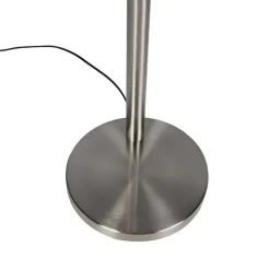 Qazqa vloerlampen sixties zilverkleurig geïntegreerde led