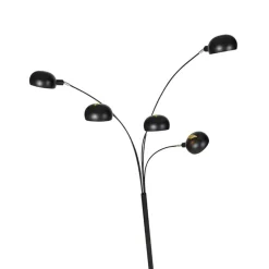 Qazqa vloerlampen sixties fl zwart e14