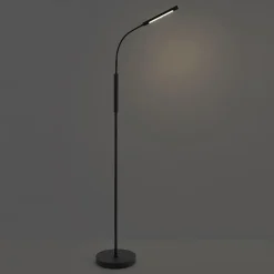 Qazqa vloerlampen statler zwart geïntegreerde led