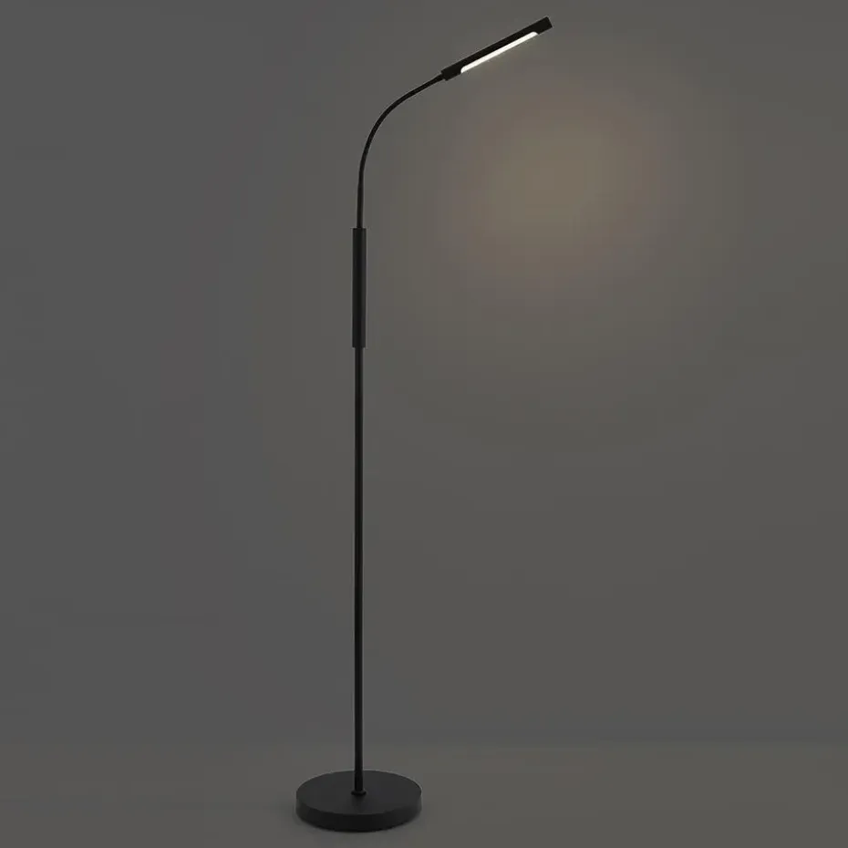 Qazqa vloerlampen statler zwart geïntegreerde led