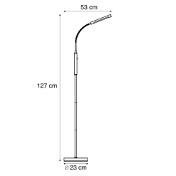 Qazqa vloerlampen statler zwart geïntegreerde led