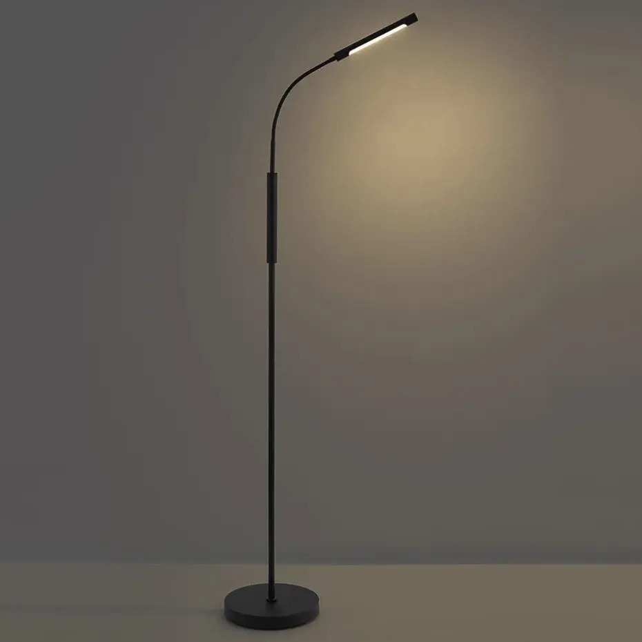 Qazqa vloerlampen statler zwart geïntegreerde led