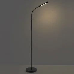 Qazqa vloerlampen statler zwart geïntegreerde led