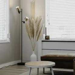 Qazqa vloerlampen stijn goudkleurig e27