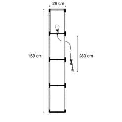 Qazqa vloerlampen stojan zwart e27