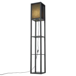 Qazqa vloerlampen stojan zwart e27