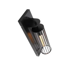 Qazqa wandlampen balenco wazo zwart e27