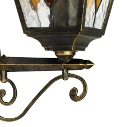 Qazqa wandlampen buiten antigua goudkleurig e27