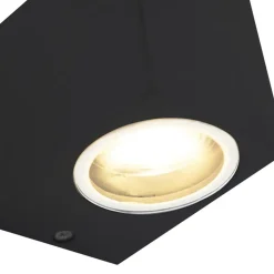 Qazqa wandlampen buiten baleno zwart gu10
