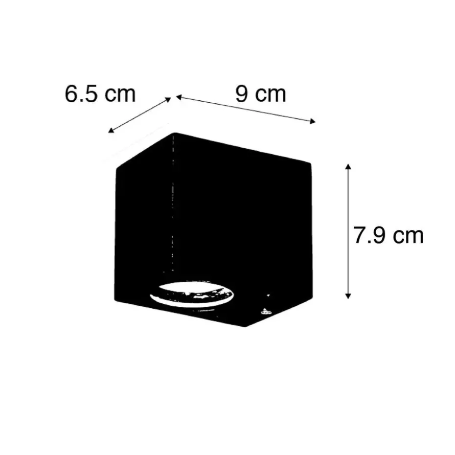 Qazqa wandlampen buiten baleno zwart gu10