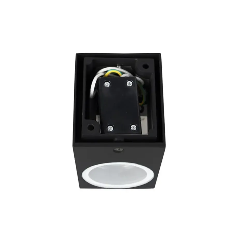 Qazqa wandlampen buiten baleno zwart gu10