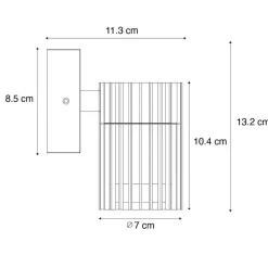Qazqa wandlampen buiten boris zwart gu10
