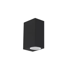 Qazqa wandlampen buiten baleno zwart gu10