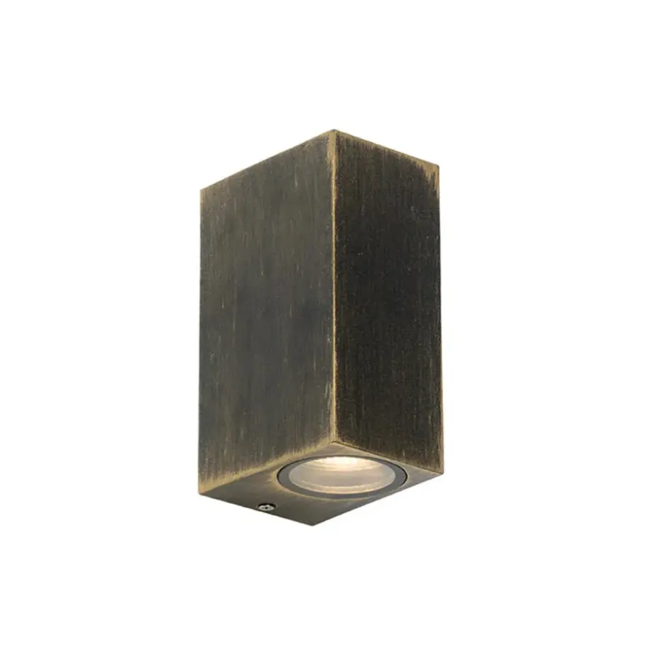 Qazqa wandlampen buiten baleno goudkleurig gu10