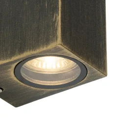 Qazqa wandlampen buiten baleno goudkleurig gu10