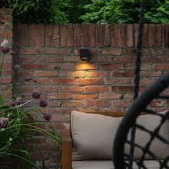 Qazqa wandlampen buiten baleno zwart gu10