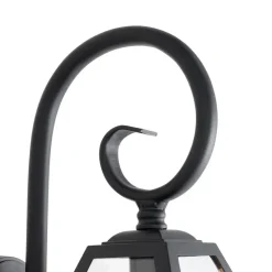 Qazqa wandlampen buiten berta zwart e27