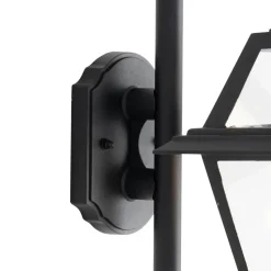 Qazqa wandlampen buiten berta zwart e27