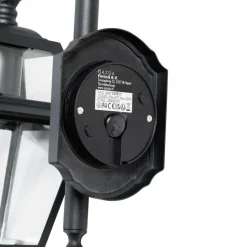 Qazqa wandlampen buiten berta zwart e27