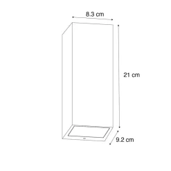 Qazqa wandlampen buiten baleno bronskleurig gu10