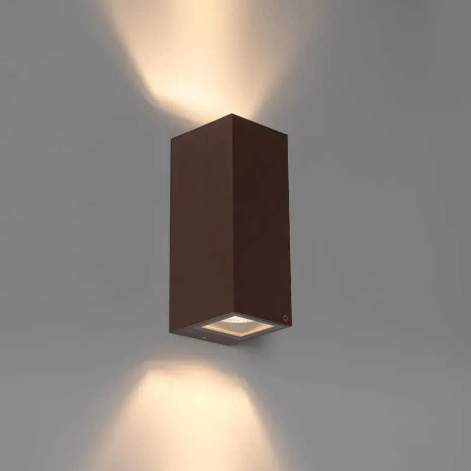 Qazqa wandlampen buiten baleno bronskleurig gu10