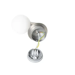 Qazqa wandlampen buiten cederic zilverkleurig g9