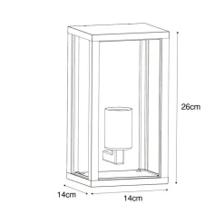 Qazqa wandlampen buiten charlois bruin e27