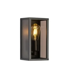 Qazqa wandlampen buiten charlois bruin e27