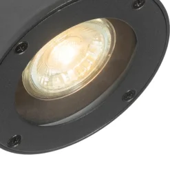 Qazqa wandlampen buiten ciara zwart gu10