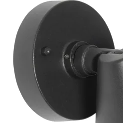 Qazqa wandlampen buiten ciara zwart gu10