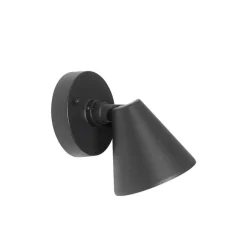 Qazqa wandlampen buiten ciara zwart gu10