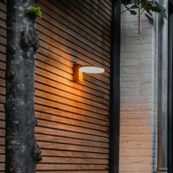 Qazqa wandlampen buiten esmee bronskleurig geïntegreerde led