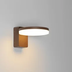 Qazqa wandlampen buiten esmee bronskleurig geïntegreerde led