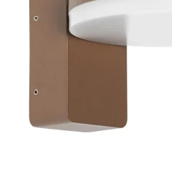 Qazqa wandlampen buiten esmee bronskleurig geïntegreerde led